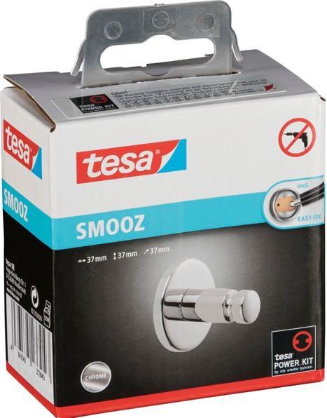 Actual product image tesa Smooz Klebehaken 40318 verchromt, rundes Design