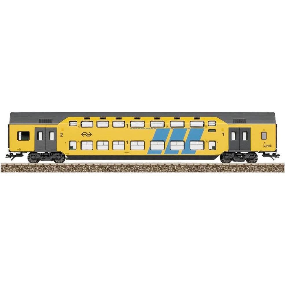 Trix H0 23277 H0 Doppelstockwagen der NS Bauart DDM2/3-ABv, 1./2.Klasse (Spur H0)