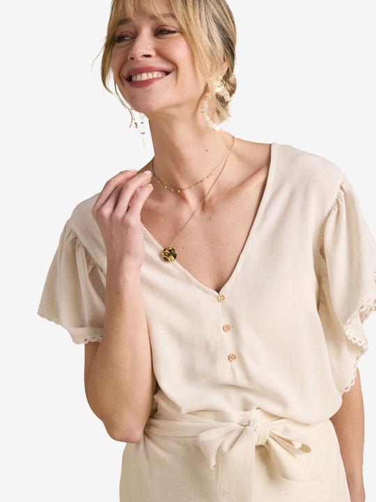 Produktbild Envie de Fraise Bluse mit Leinen für Schwangerschaft und Stillzeit