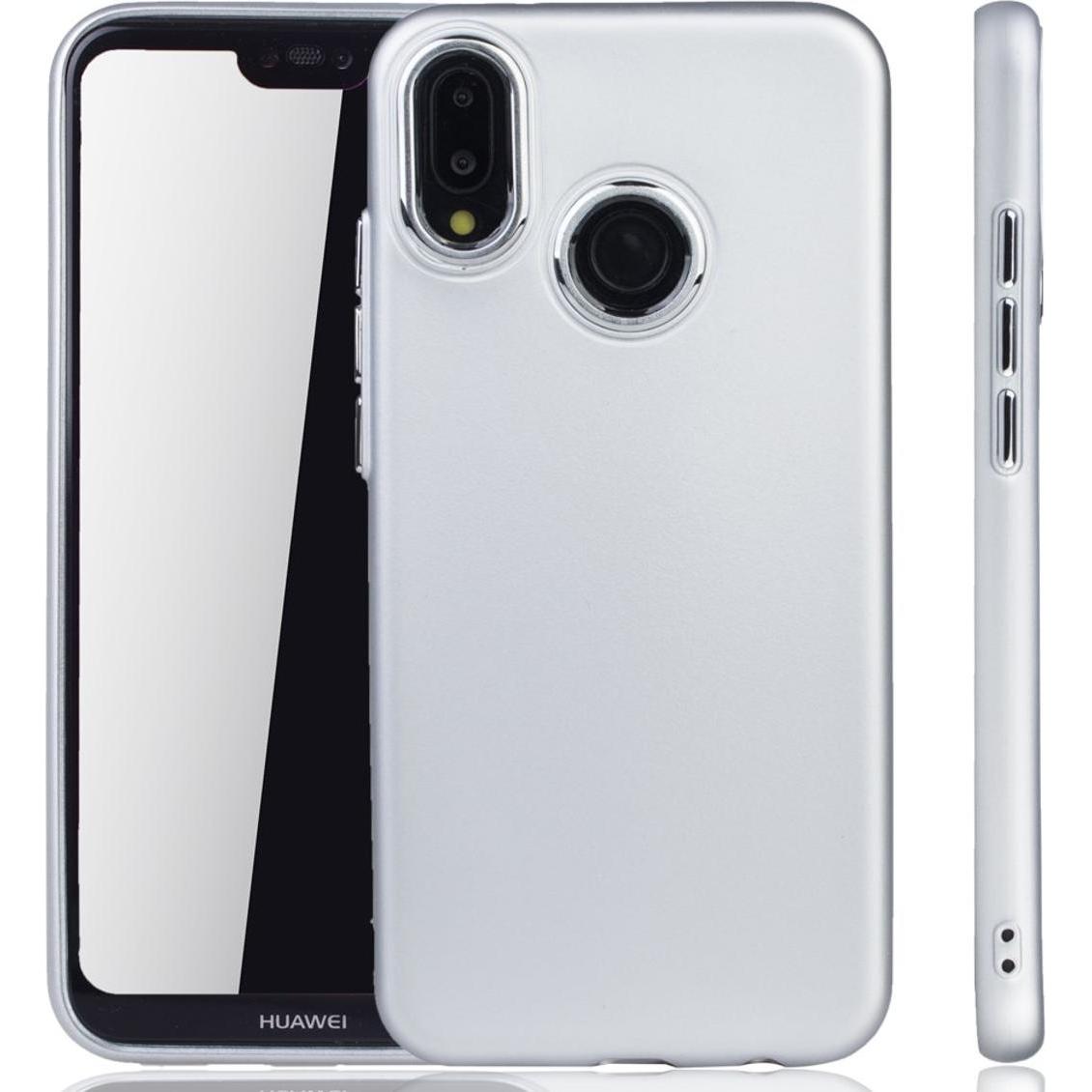 König Design Huawei P20 Lite Hülle Case Handy Cover Schutz Tasche Schutzhülle Bumper Silber (Huawei P20 Lite), Smartphon...