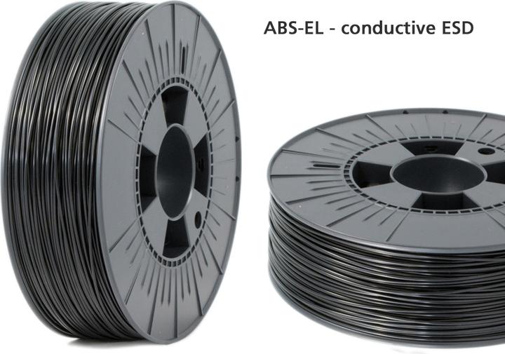 Actual product image Volaprint ABS-EL ESD conductive filament 1.75mm black 1 kg (ABS, 1.75 mm, 1000 g)