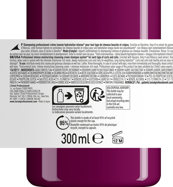 Produktbild L'Oréal Professionnel L'Oréal SERIE EXPERT Curl Expression Intense Moisturizing Cleansing Cream Shampoo (500 ml, Flüssiges Shampoo)