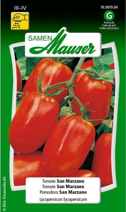 Image du produit Samen Mauser San Marzano (Graines de légumes)