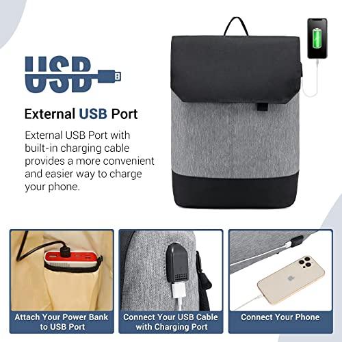 Actual product image Only-Bags.Store School Backpack Teen Waterproof Bag Small with Laptop Compartment 15.6 Inch & Anti-Theft Backpack