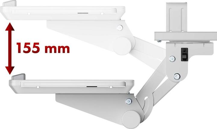 Immagine prodotto Maclean Untertisch-Tastaturhalter verstellbar max. 5kg Weiss MC-156 W