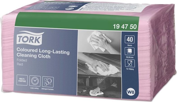 Actual product image Tork 194750, Paper, Red, 160 mm, 193 mm, 40 pc(s), 195 mm (40 x)