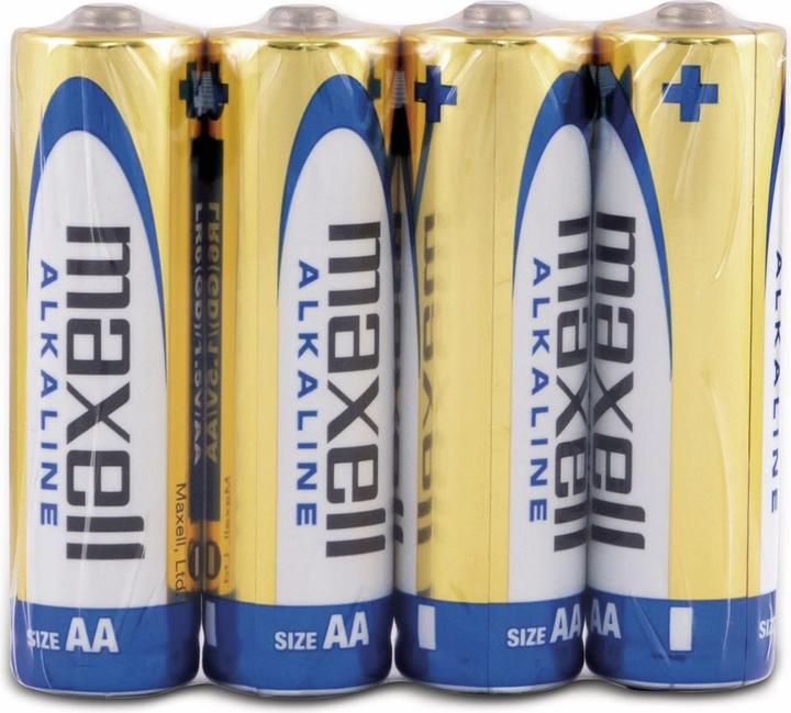 Productafbeelding Maxell Mignon alkaline batterij, AA, LR6, 4 stuks (4 Pcs., AA / LR6 / Mignon / R6 / R14505)