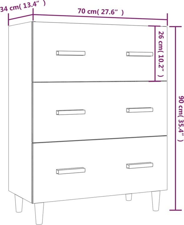 Image du produit VidaXL Arya (70 x 34 x 90 cm)