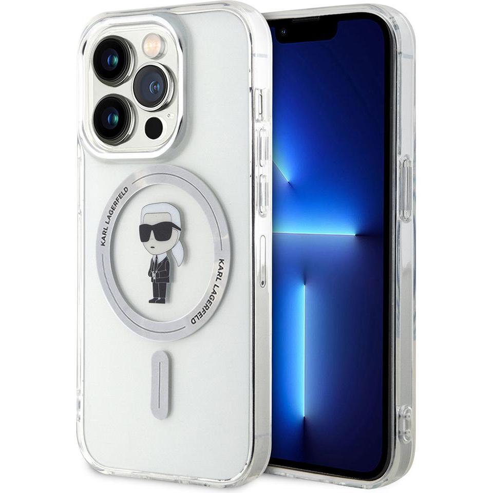 Karl Lagerfeld Hard Case (Apple iPhone 15 Pro), Smartphone Hülle, Transparent
