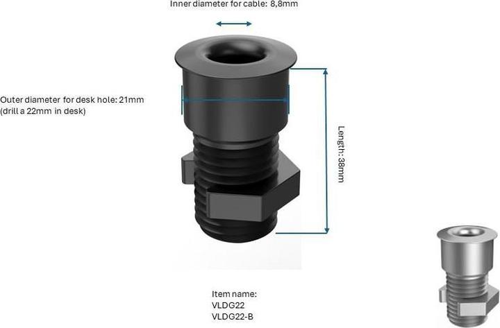Actual product image Vivolink Cable Through Desk Solution (Cable hole, 3.10 cm)