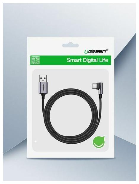 Productafbeelding Ugreen USB-C Haaks naar USB-A 2.0 A 3A Datakabel (2 m, USB 2.0)