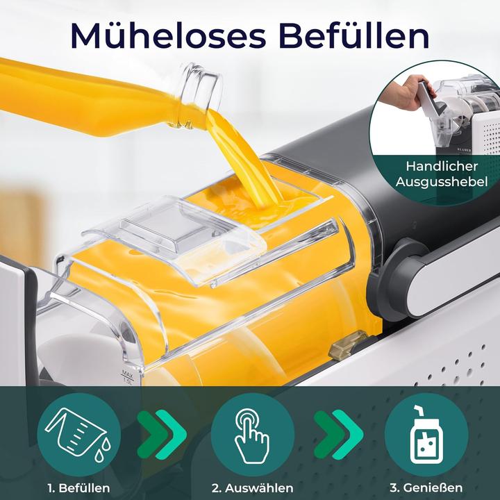 Image du produit KLAMER Slush Maschine, mit 5 voreingestellten Programmen: Slushie, Cocktail, Milchshake, Frappé…