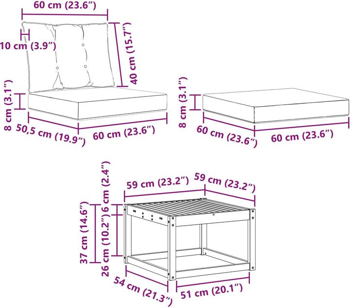 Produktbild vidaXL Outdoor-Sofa