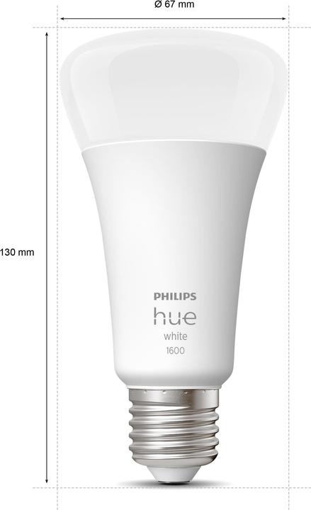 Image du produit Philips Hue Teinte blanche (E27, 15.50 W, 1600 lm, 1 x, F)