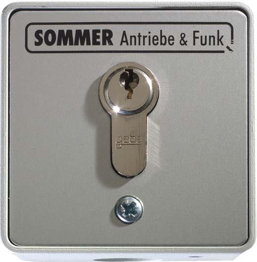 Actual product image Sommer Torantriebe SOM 5008 Key switch surface-mounted 2 contacts with cylinder