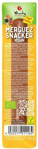 Image du produit Wheaty Snacker de merguez VEGAN Bio (30 g)