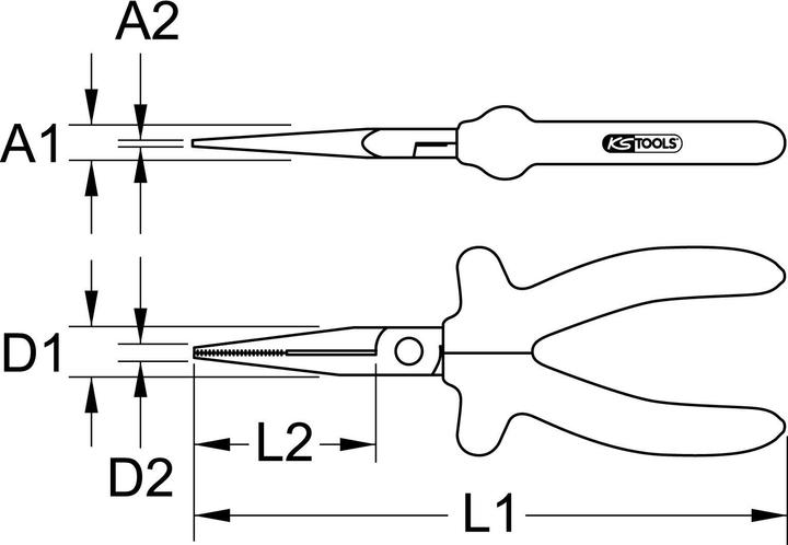 Image du produit KS Tools Pince plate 1000V (160 mm)