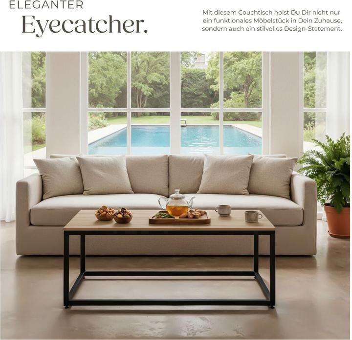 Image du produit tectake Table d’appoint Lynch 100x55x45,5cm