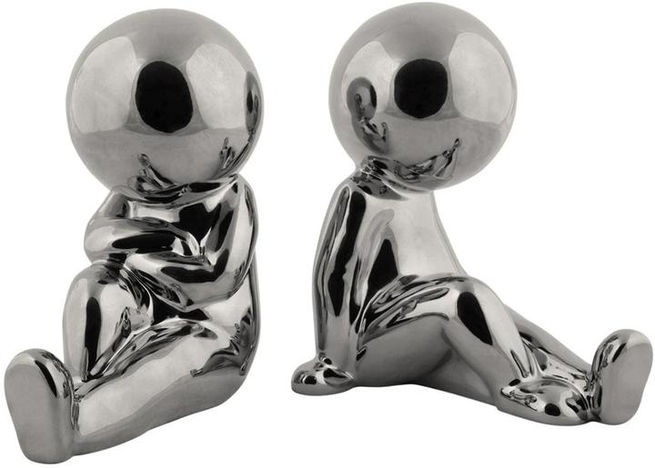 present time Buchstütze Joey 2 Stück, Silber