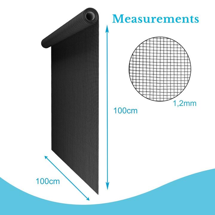 Image du produit Intirilife Moustiquaire en noir largeur 100cm (100 x 100 cm)