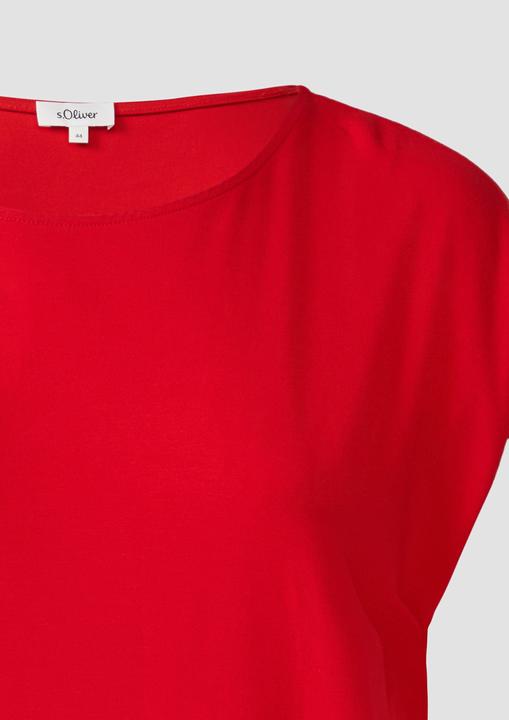 Actual product image S.Oliver T-Shirt Fliessendes Jersey-Shirt mit überschnittenen Schultern (48)