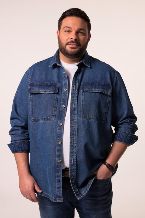 Produktbild Men+ Jeans-Overshirt, Langarm, Overshirt-Fit, Kentkragen, bis 7 XL (L)
