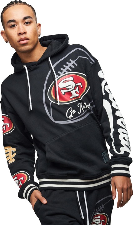Immagine prodotto Recovered Re:covered Felpa con cappuccio in pile - PATCHES San Francisco 49ers (3XL)
