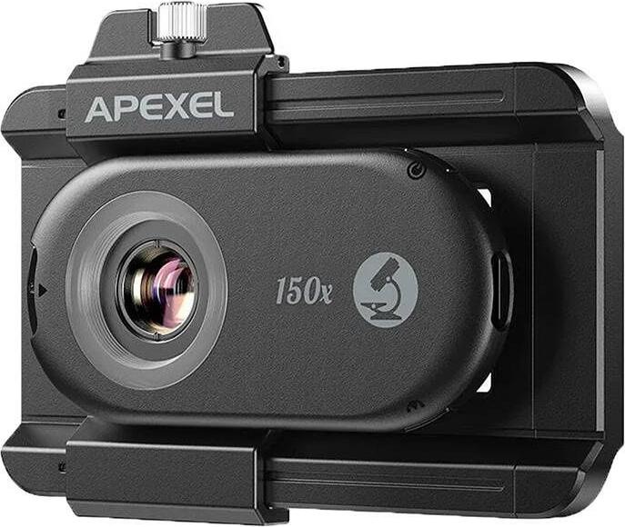 Actual product image Apexel 3x CPL lens / microscope for smartphone APL-MS3IN1, 200x / 150x / 100x