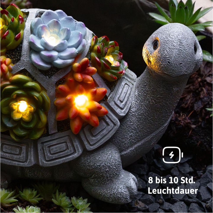 Produktbild Dönges Solar-Gartendeko Schildkröte, mit 7 warmweissen LEDs