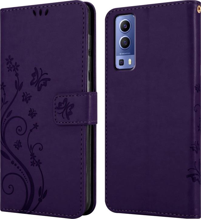 Actual product image Cadorabo Flower Book cover (Vivo Y72 5G, Vivo Y52s 5G)
