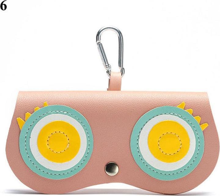 Immagine prodotto Only-Bags.Store Custodia per occhiali in pelle PU con simpatico gufo - custodia portatile per occhiali con