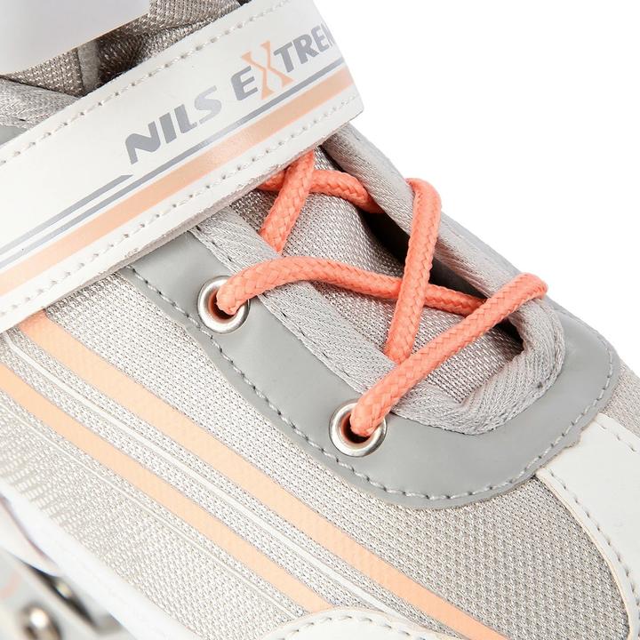 Actual product image Nils NH18190 2in1 WHITE AND PINK SIZE M. L(39-43) INLINE SKATES WITH DIMENSION. TUL. ICE HOCKEY EXTR (39, 40, 41, 42, 43)