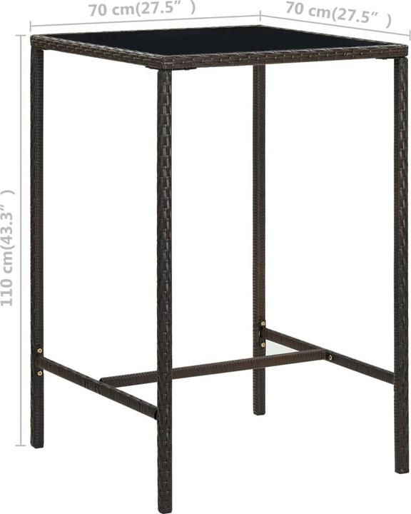 Produktbild vidaXL Bar-Set (38 x 38 x 110 cm)