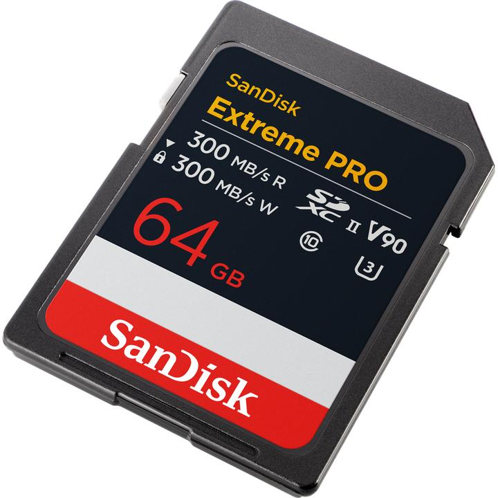 Actual product image SANDISK Extreme PRO UHS-II V90 (64 GB, SDXC, U3, UHS-II)