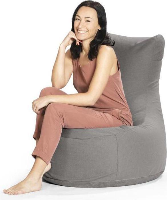 Actual product image Sitting Point Swing OUTSIDE Beanbag grey