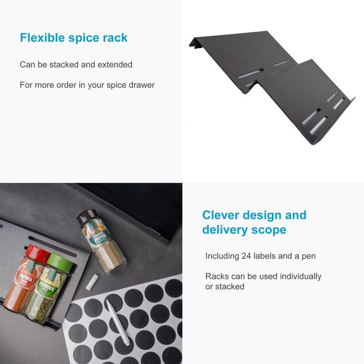 Immagine prodotto Intirilife Portaspezie per cassetto con etichette