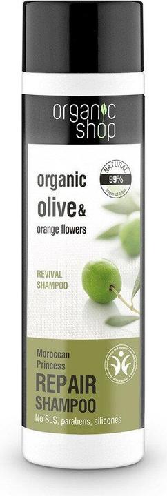 Produktbild Organic Shop Organic Olive & Orange Flowers Repair Shampoo Revitalize Hair Shampoo - 280ML (Flüssiges Shampoo, 280 ml)