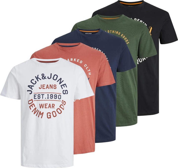 Produktbild Jack & Jones Jjmikk Tee Ss Crew Neck 5pk Mp (S)