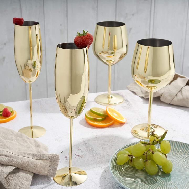 Produktbild Oak & Steel Sektgläser (28.50 cl, 4 Gläser, Sektgläser)