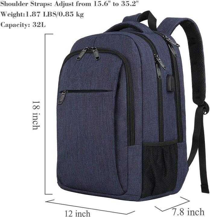 Immagine prodotto Only-Bags.Store Zaino per computer portatile da 15,6 pollici Zaino scuola Teen impermeabile Borsa scuola antifurto (32 l)