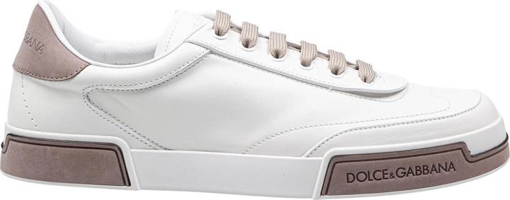 Actual product image Dolce & Gabbana portofino yatch sneakers in calfskin color white and dove grey (45)