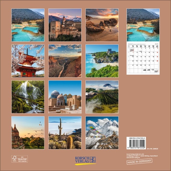 Image du produit Merveilles du monde 2025 (30 x 30 cm, Couverture rigide, Allemand)