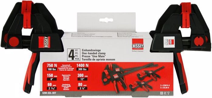 Immagine prodotto Bessey Set di morsetti a una mano (300 mm)