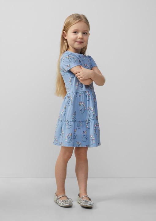 Produktbild S.Oliver Kleid Ausgestelltes Stufenkleid mit Puffärmeln (134)