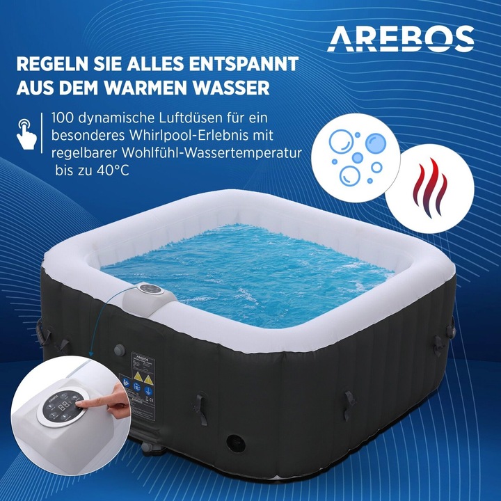 Produktbild Arebos Whirlpool aufblasbar (4 Pers.)