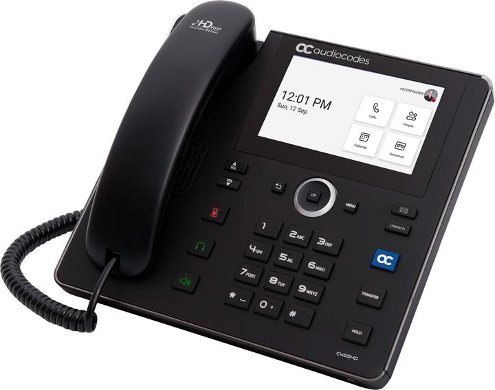 Audiocodes Téléphone de bureau C455HD Microsoft Teams Noir