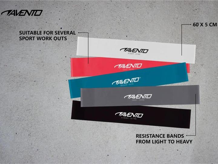 Produktbild Avento Strip exercise set 42SA 5pcs (0.60 m, Spezial Stark)