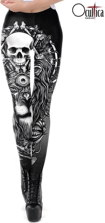 Ocultica Leggings in black/white (M)