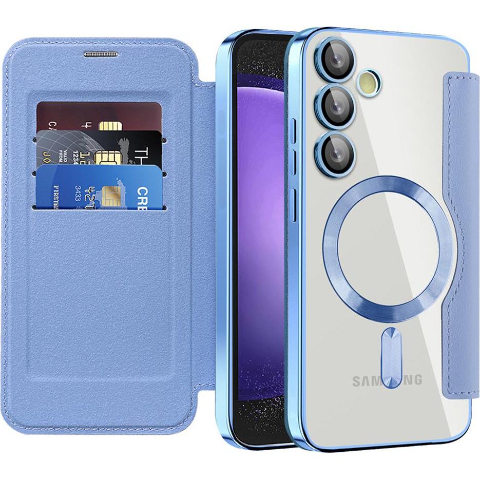 Techsuit - SmartMag Book Case - Samsung Galaxy S23 FE - Light Blue (Samsung Galaxy S23 FE), Cover smartphone, Blu