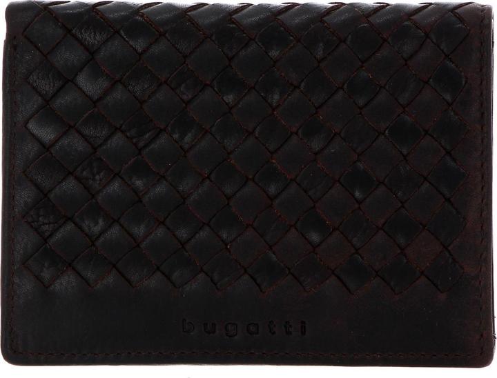 Actual product image Bugatti Woven leather wallet 10 cm